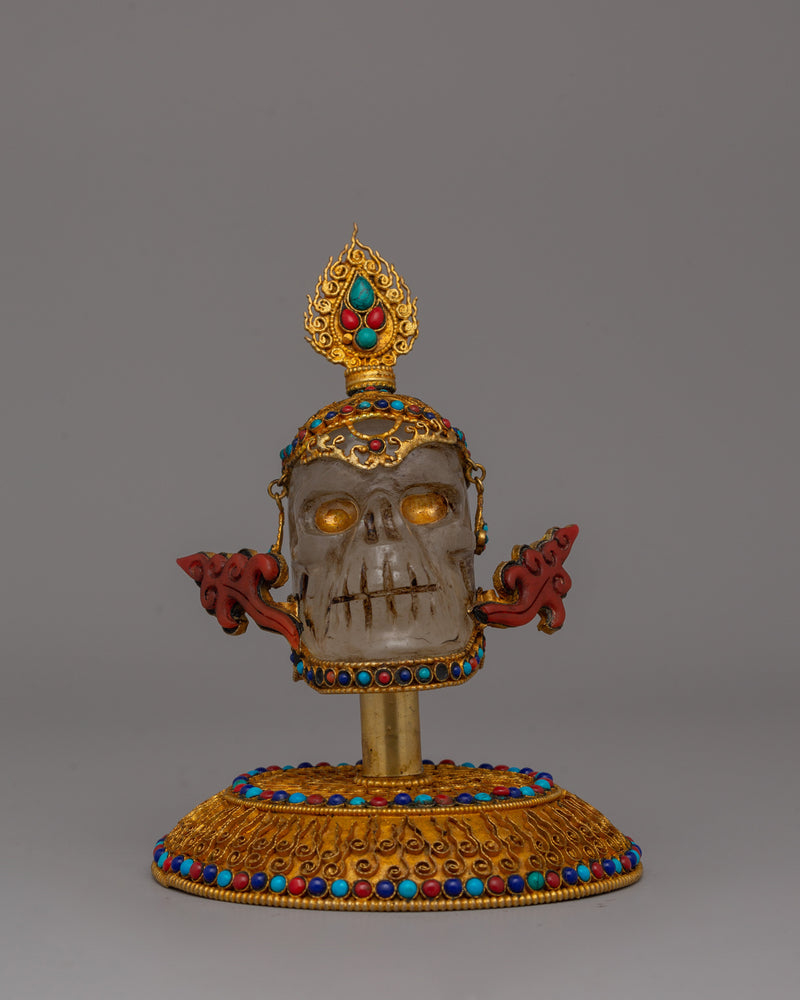 Handcrafted Buddhist Skull Head