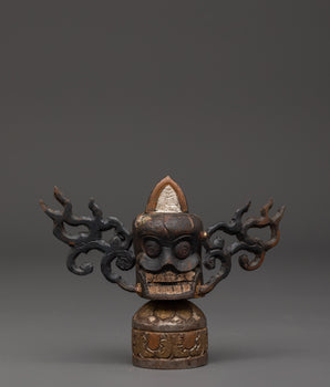 Silver Inlaid Skull Head