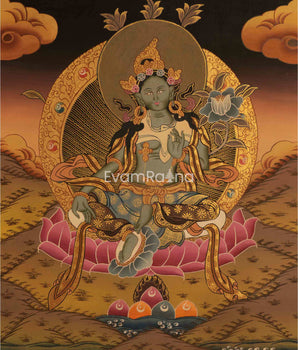 Green Small Size Tara Thangka