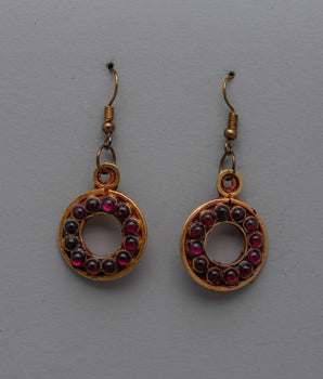 Garnet Earrings Set