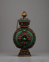 Tibetan Silver Snuff Bottle&nbsp;