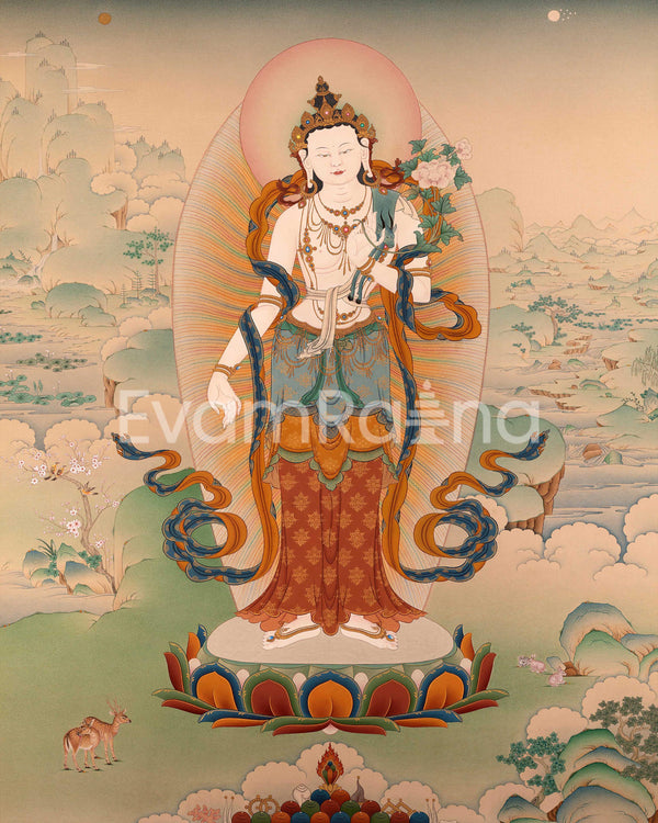 Standing Chenrezig Thangka