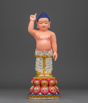 Tranquil Statue of Little Buddha
