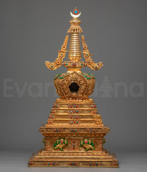 Spiritual Handcrafted Tibetan Stupa