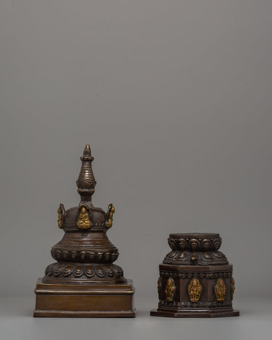 Stupa with Dharma Dhatu Statue