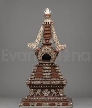 Handcrafted Traditional Tibetan Stupa 