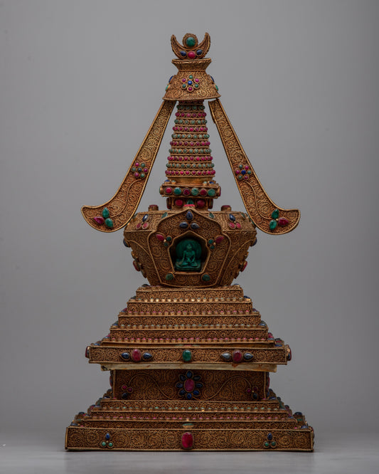 Handcrafted Copper Stupa