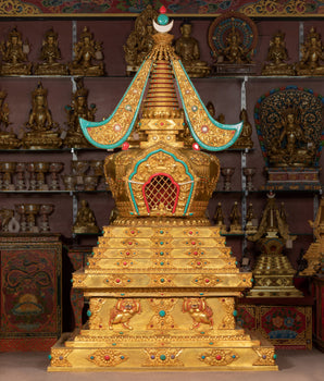 Copper Stupa Symbol of Enlightenment | Grand Tibetan Stupa of Wisdom