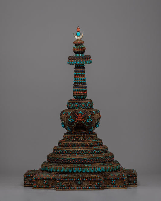 Tibetan Stupa Offering Statue