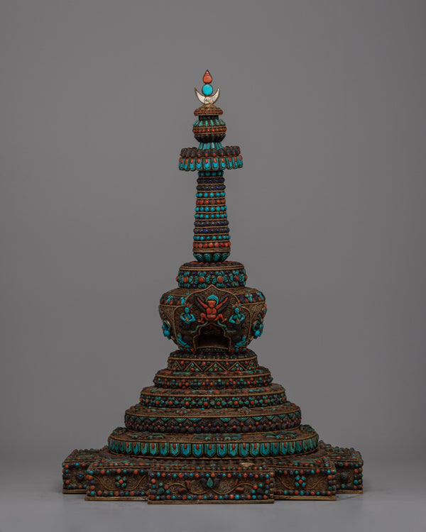 Tibetan Stupa Offering Statue