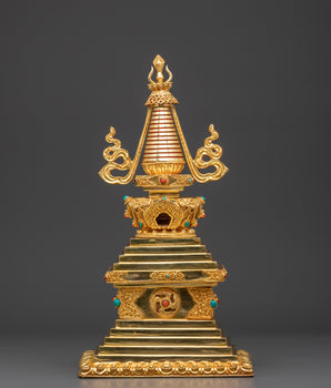 gold-plated-buddhist-stupa-for-rituals