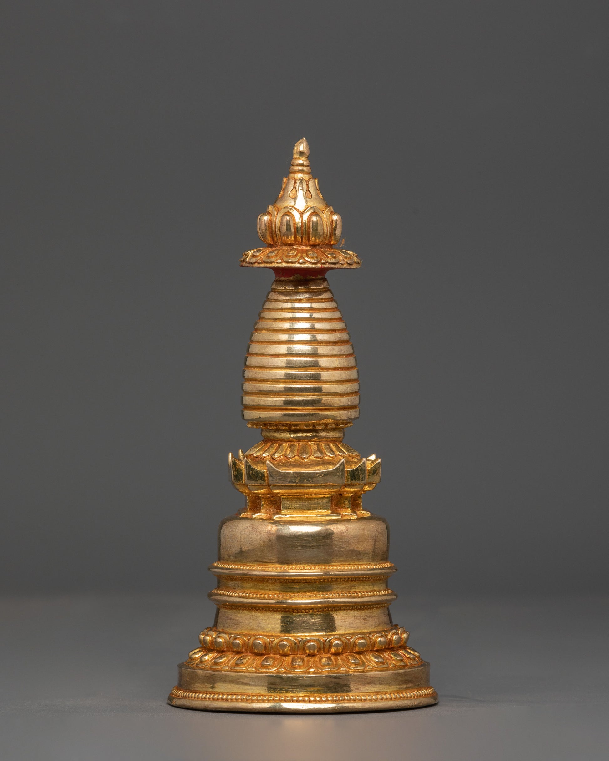 Sacred Gold Plated Stupa for Decor
