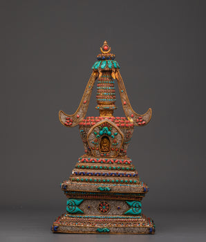 Spiritual Tibetan Stupa Sculpture