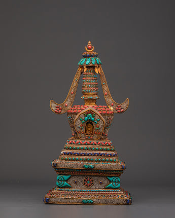 Spiritual Tibetan Stupa Sculpture