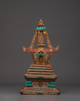 Spiritual Tibetan Stupa Sculpture
