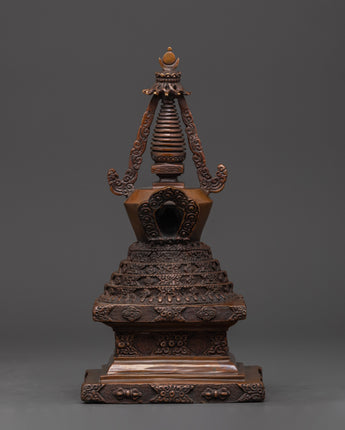 Sacred Copper Stupa for Altar