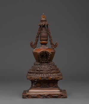handcrafted-oxidized-copper-buddhist-stupa