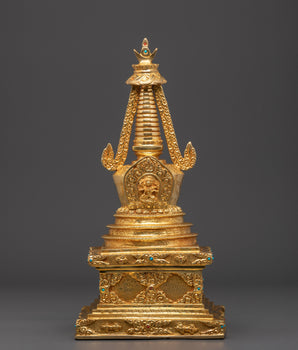 Sacred Copper Gold Stupa