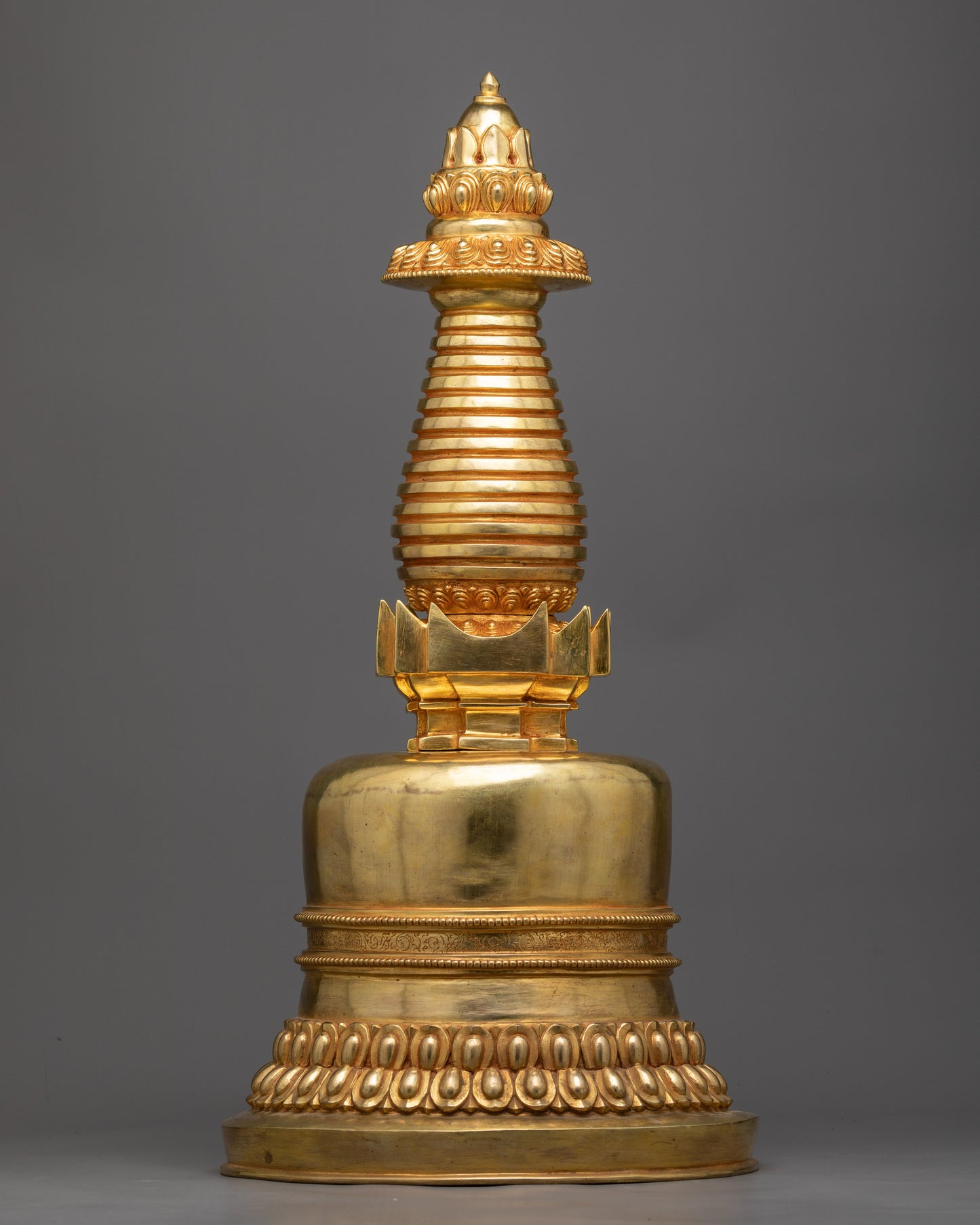 Golden Stupa Statue | Luxurious Spiritual Decor Piece