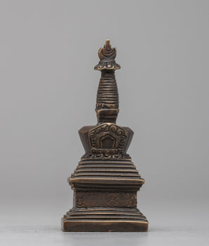 Copper Tibetan Stupa