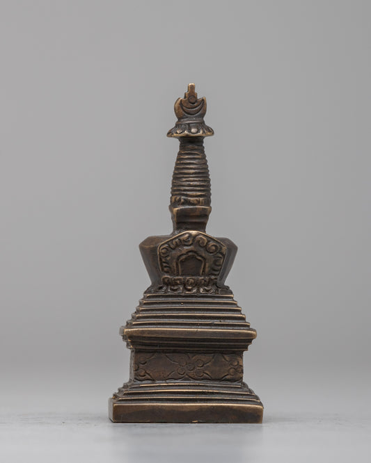 Copper Tibetan Stupa