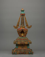 Decorative Stupa with Buddha Figure