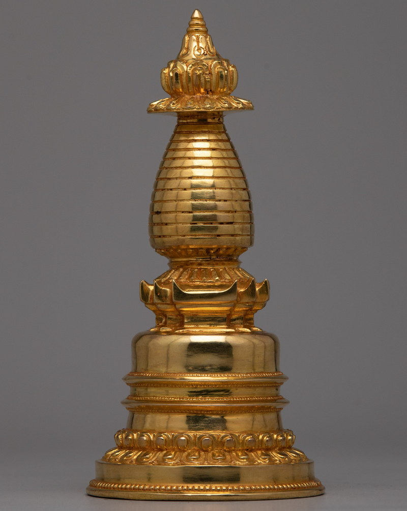 Copper Gold Plated Stupa