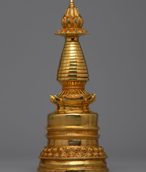 Artisan Crafted Buddhist Ritual Kadam Stupa