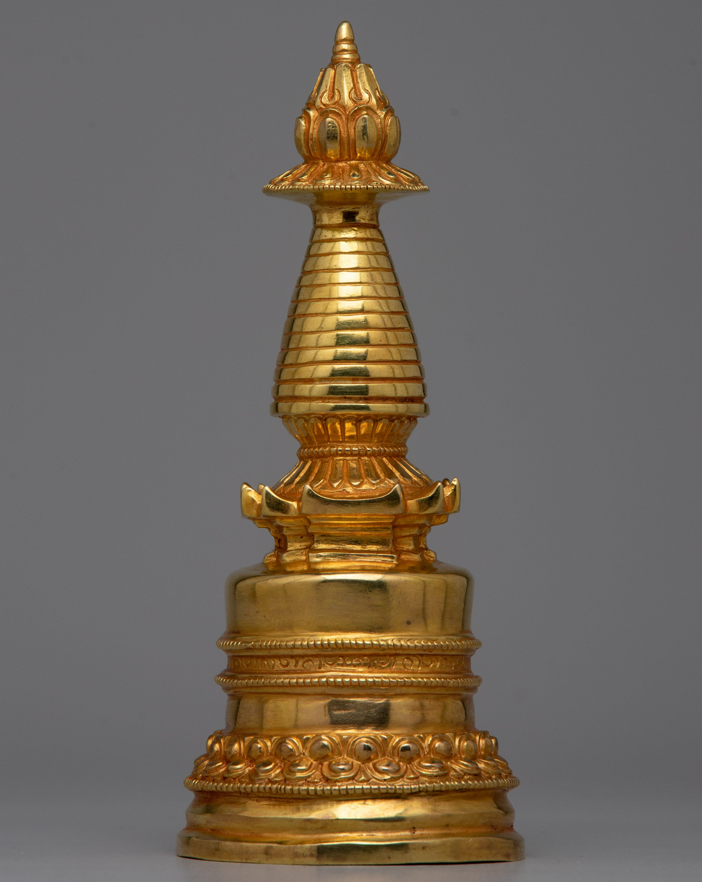 Artisan Crafted Buddhist Ritual Kadam Stupa