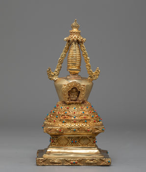 Handcrafted Tibetan Ritual Stupa