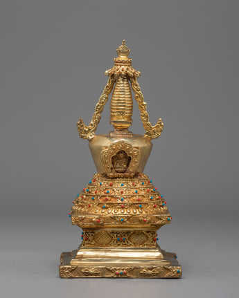 Handcrafted Tibetan Ritual Stupa