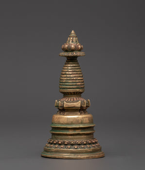 Copper Stupa with Antique Finish 