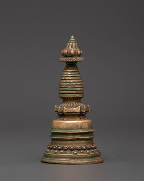 Copper Stupa with Antique Finish