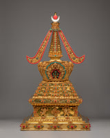 Spiritual Tibetan Copper Stupa