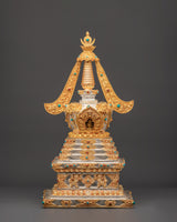 Gold Plated Buddhist Shrine Stupa
