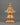 Silver Gold Plated Stupa | Stupa with Coral & Turquoise for Sacred Altar Decor