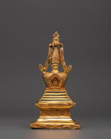 Handcrafted Gold-Plated Tibetan Stupa