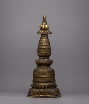 Traditional  copper body  Tibetan Stupa