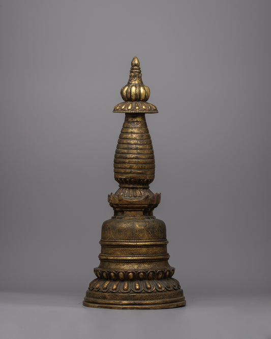 Traditional  copper body  Tibetan Stupa