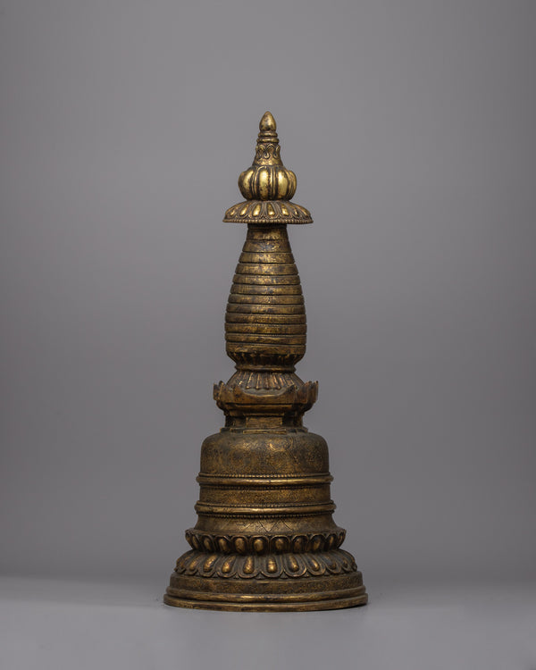 Traditional  copper body  Tibetan Stupa