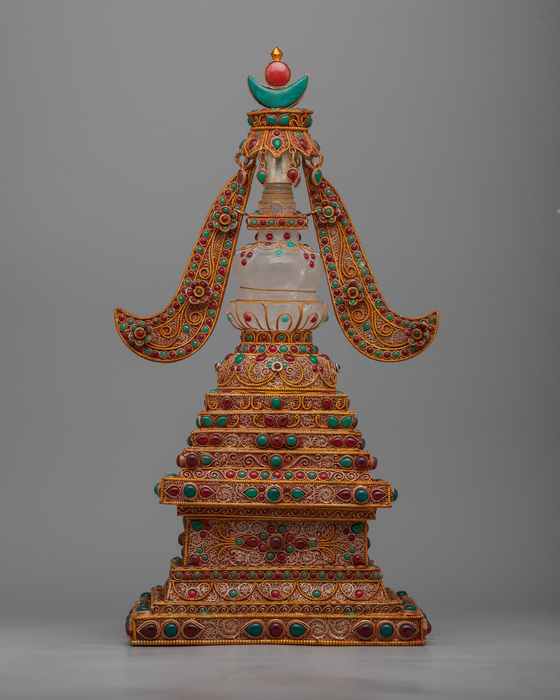 Tibetan Stupa in Copper