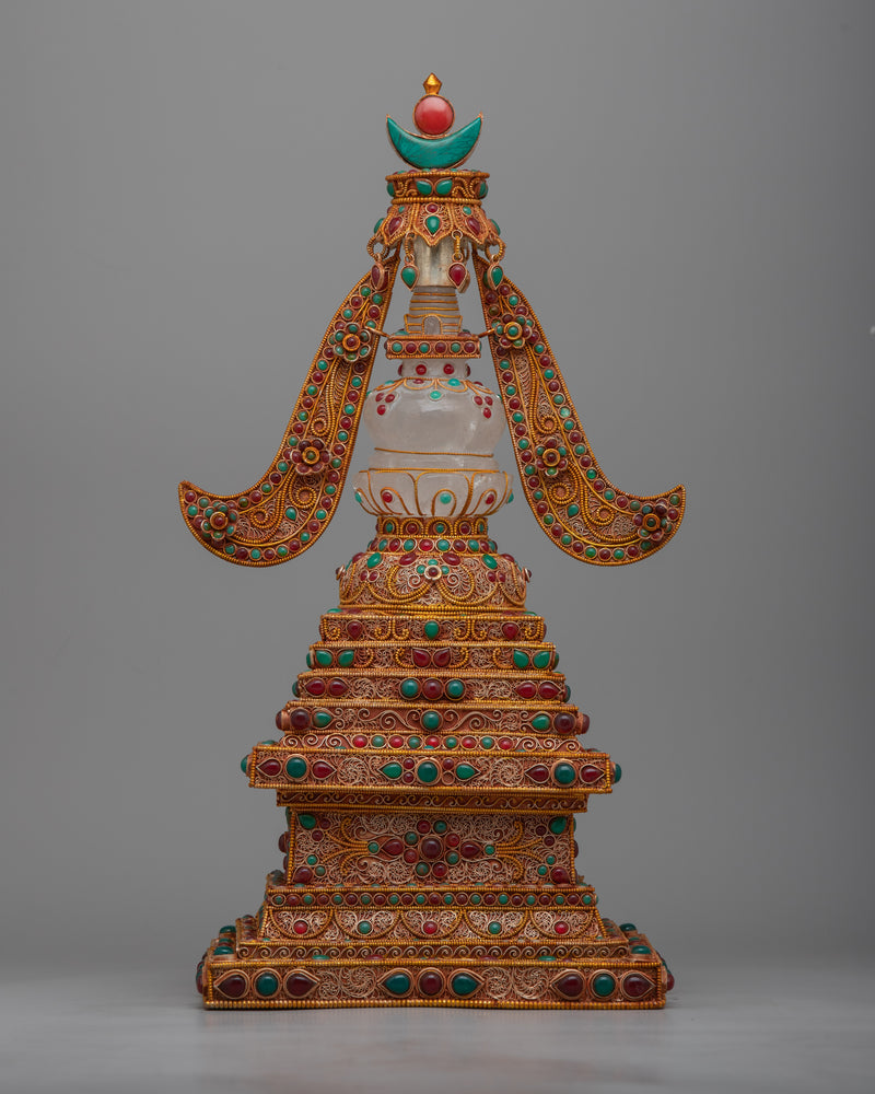 Tibetan Stupa in Copper