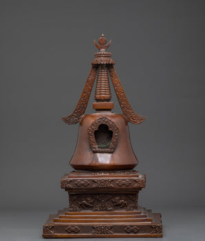 Handcrafted Copper Buddhist Stupa