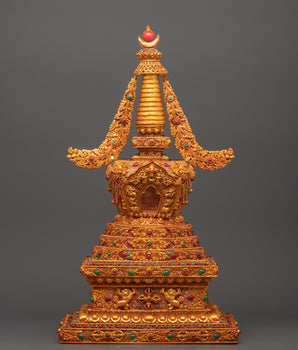 Tibetan Stupa with coral