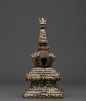 Tibetan Buddhist Copper Stupa