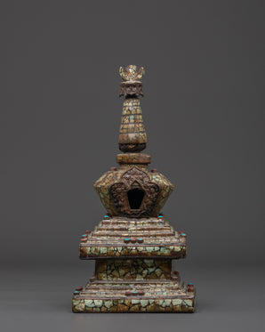 Tibetan Buddhist Copper Stupa