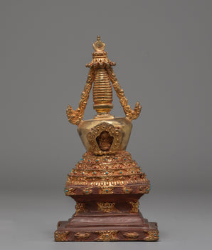 Handcrafted Tibetan Copper Stupa