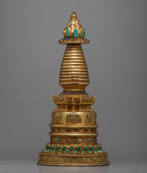 Gold Plated Kadampa Stupa