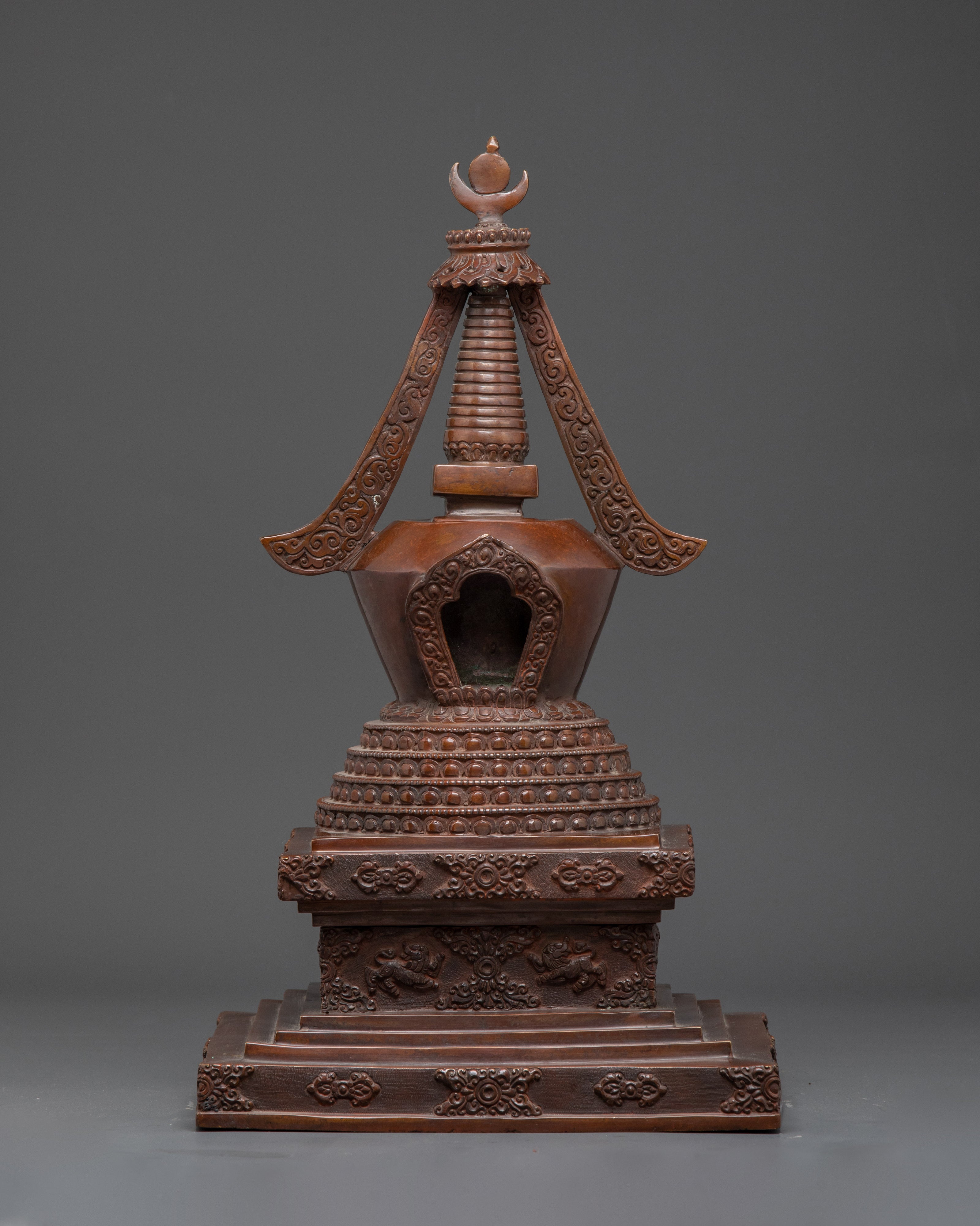 Copper Oxidized Handcrafted Stupa