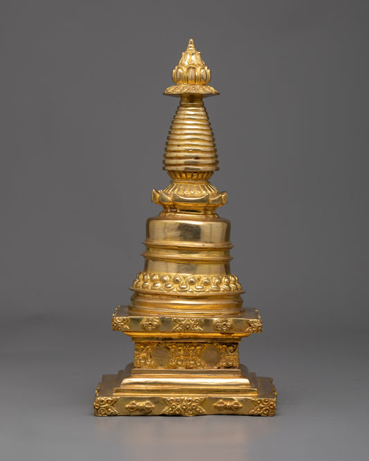 Handcrafted Golden Stupa